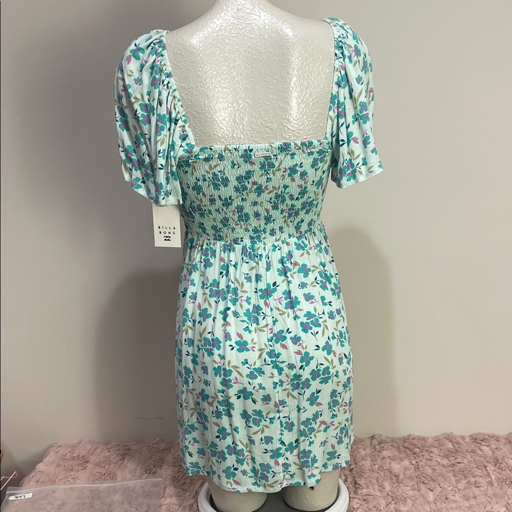Billabong Floral Mini Dress - Green and Blue - Picture 7 of 7
